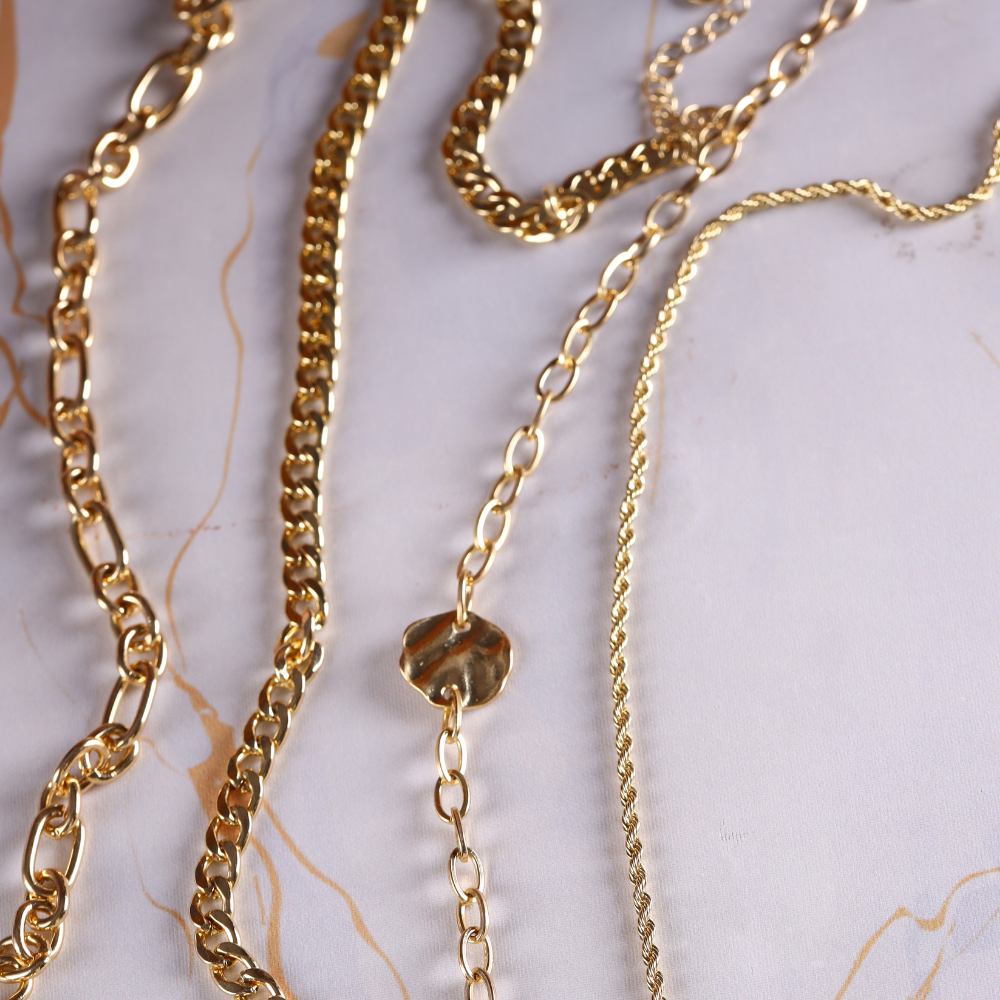 Picture of chains for permanent or custom jewelry