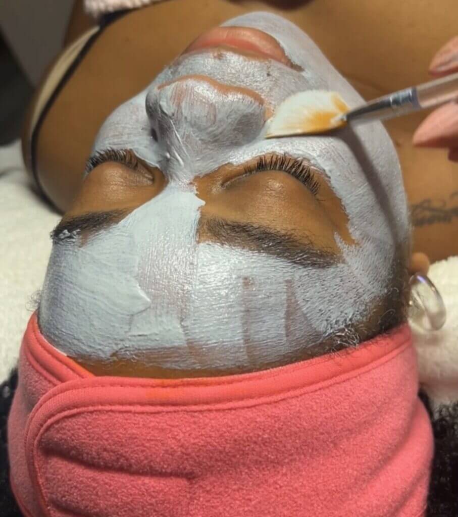 Women getting a facial