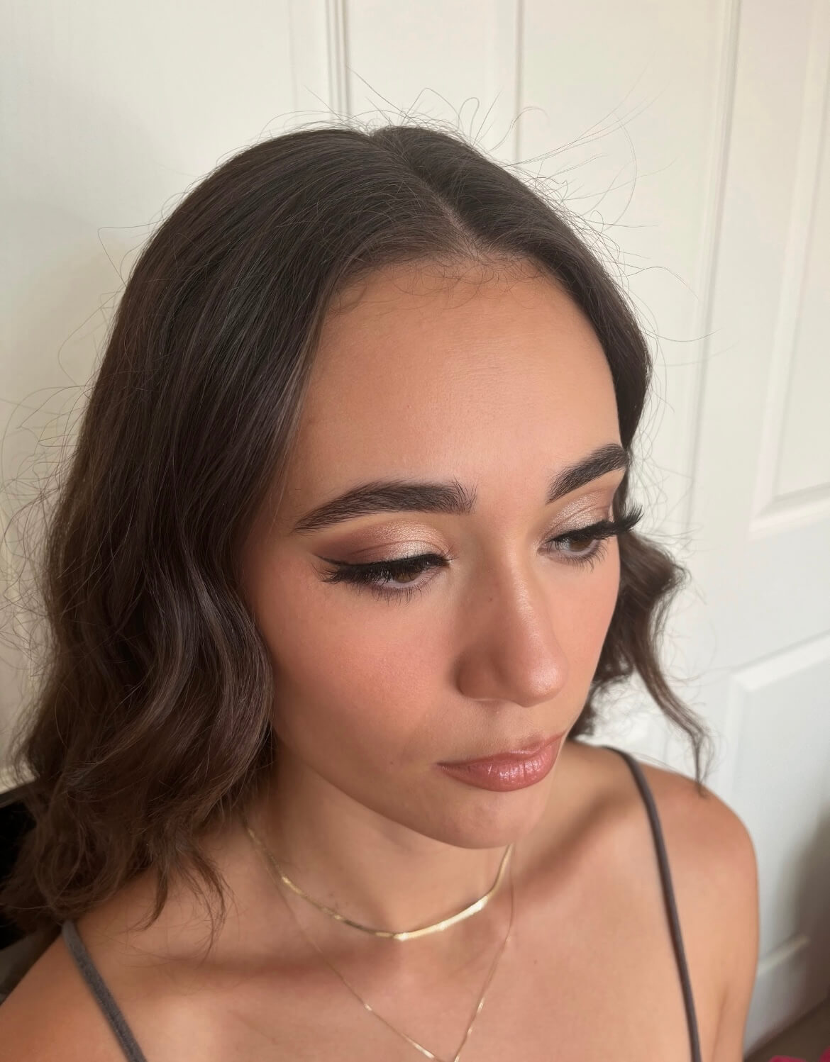 Beautiful woman with soft glam look