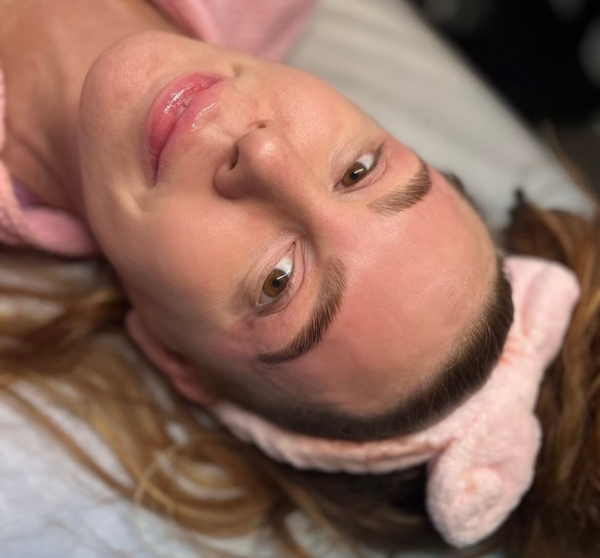 The absolutely most perfect brows, courtesy of a brow lamination service done by Olivia