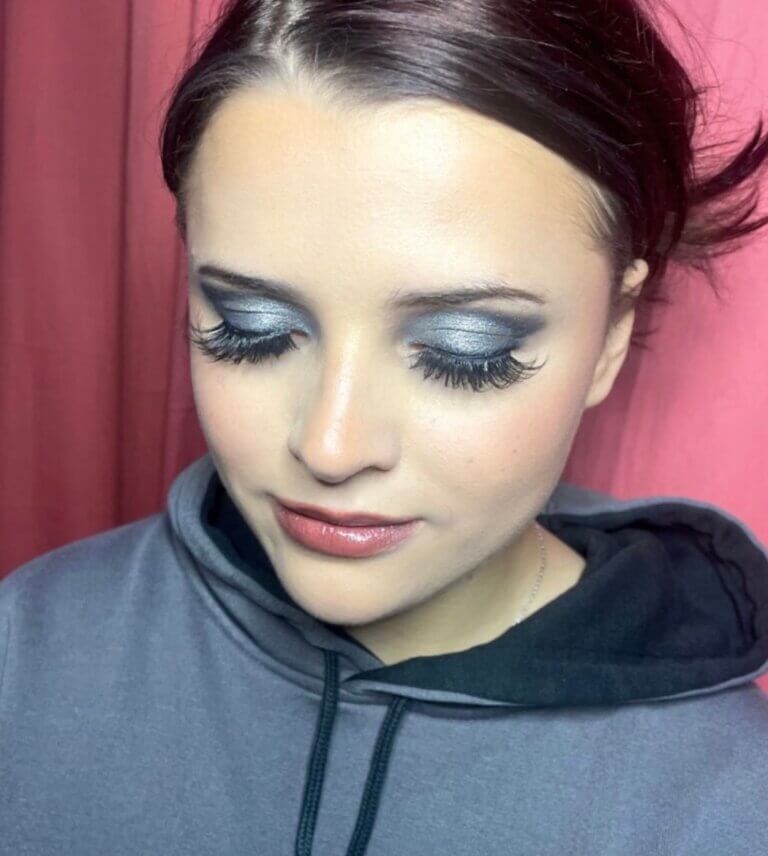 Makeup services by Kayleigh with #YBL, check out those eyes!